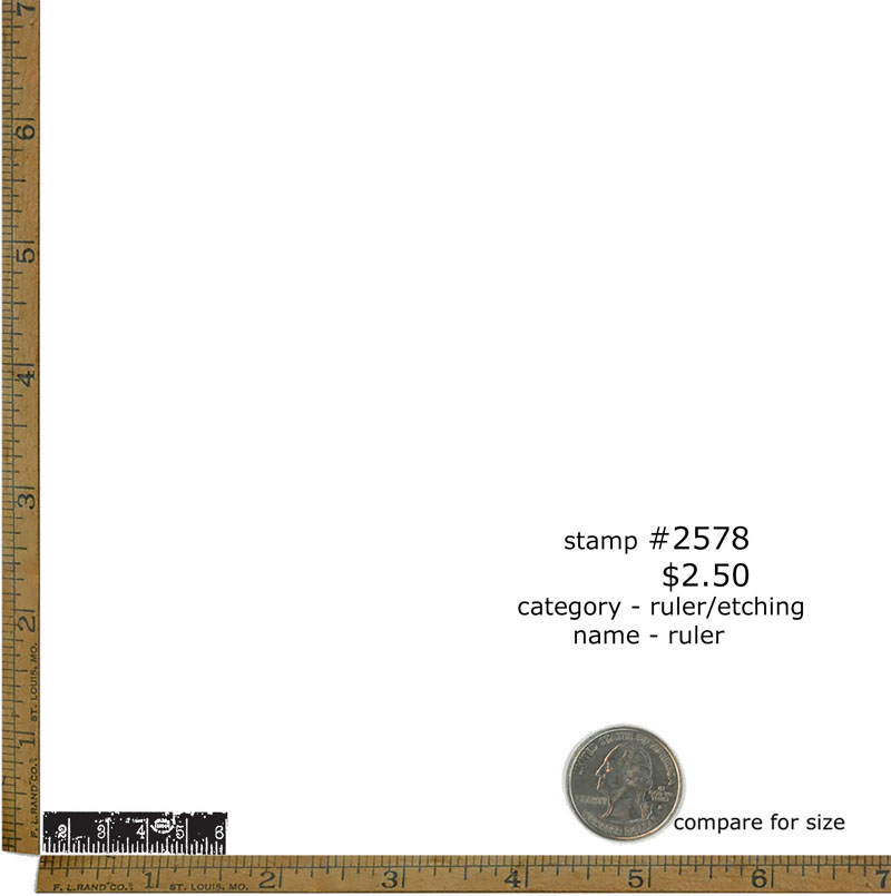 #2578 - Ruler - Ruler/Etching